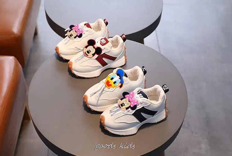 Mickey canard chaussures point enfants baskets confortable printemps automne pour les filles dessin animé enfants chaussures de course MAEJORKEN
