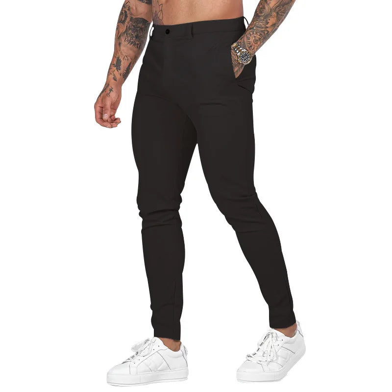 Pantalon Slim couleur unie du S au 3XL