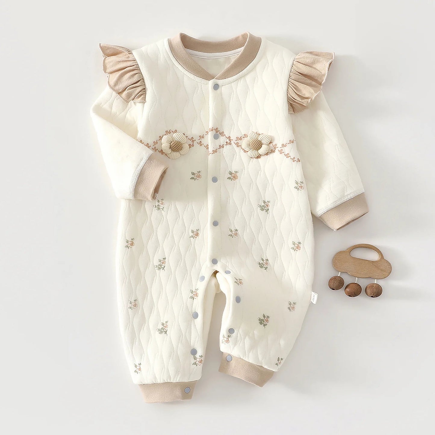 Combinaison d'automne pour bébé, veste en coton épais, vêtements chauds à trois couches pour nouveau-nés de 0 à 18 mois, vêtements rampants pour jeunes enfants MAEJORKEN