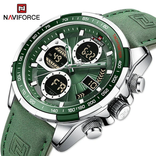 NAVIFORCE montre militaire pour hommes chronographe multifonction sport 3ATM étanche avec alarme affichage jour et Date horloge cadeaux masculins MAEJORKEN