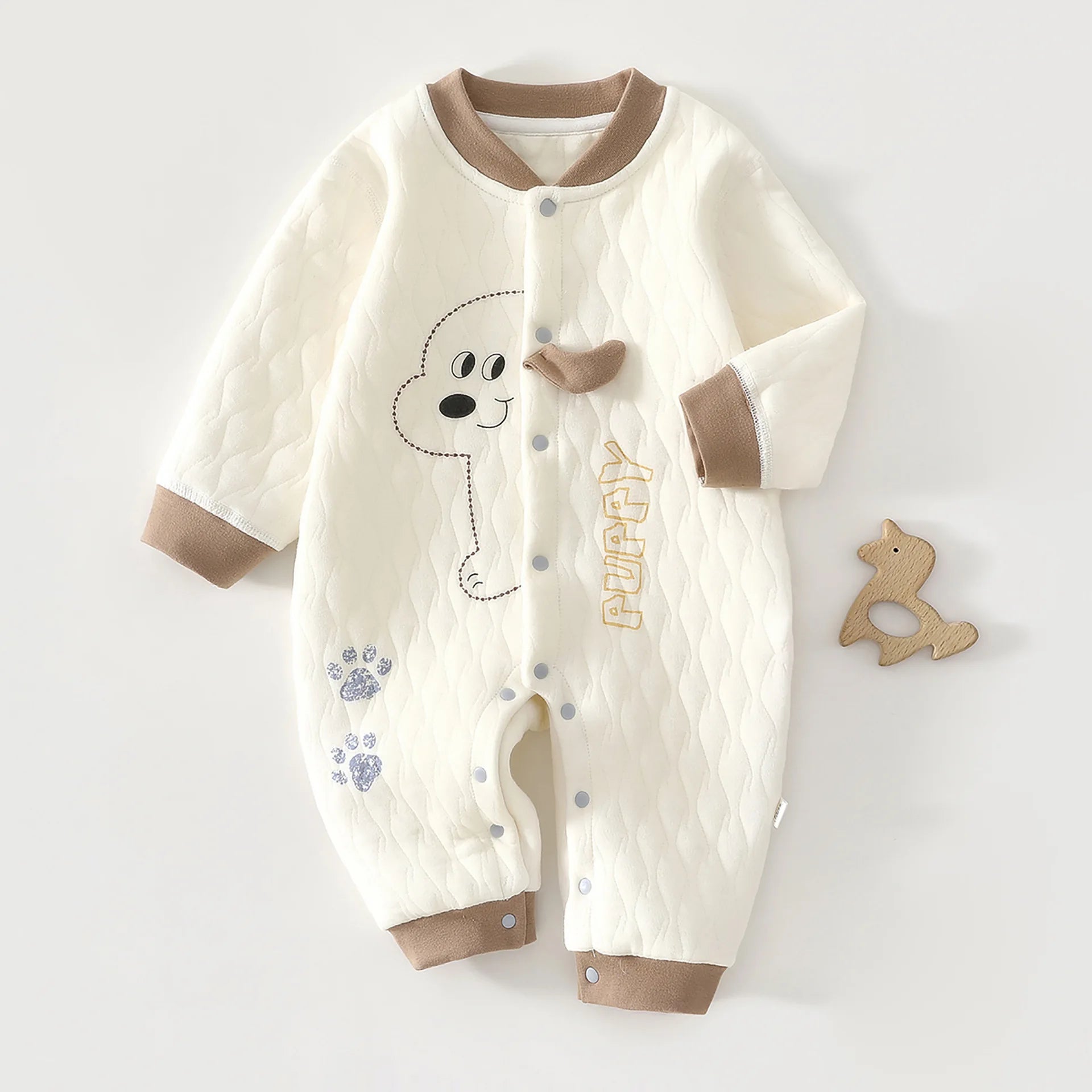 Combinaison d'automne pour bébé, veste en coton épais, vêtements chauds à trois couches pour nouveau-nés de 0 à 18 mois, vêtements rampants pour jeunes enfants MAEJORKEN