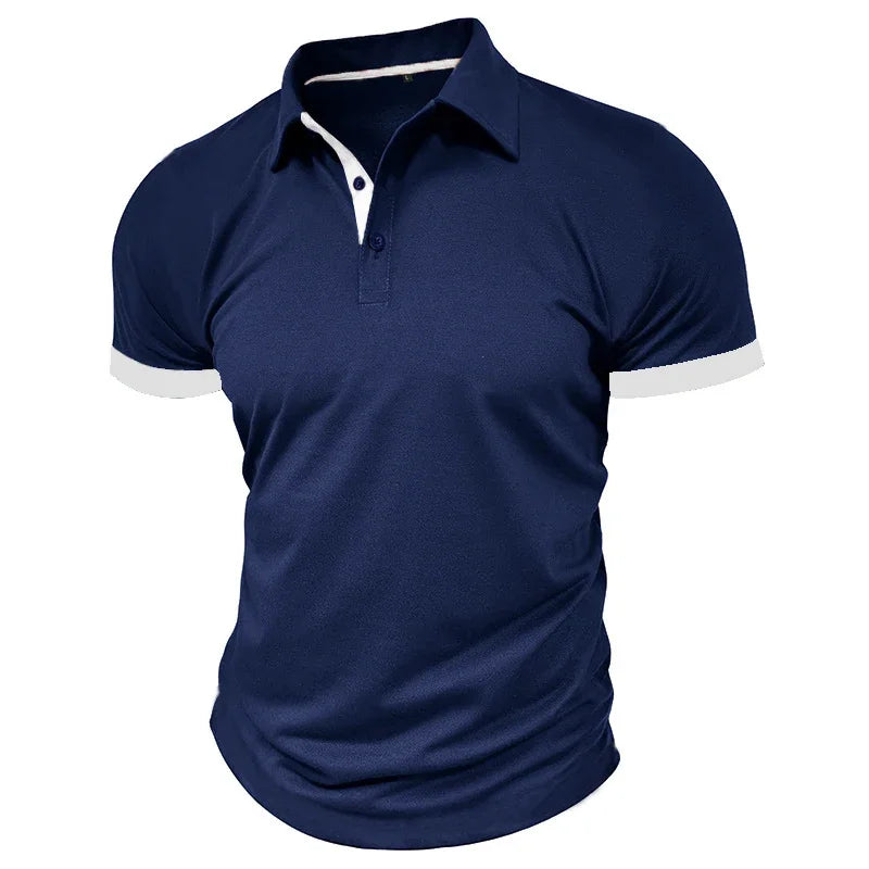 Polo d'été à manches courtes pour hommes, surdimensionné, couleur unie, t-shirts respirants, Streetwear, chemises d'activités sportives MAEJORKEN