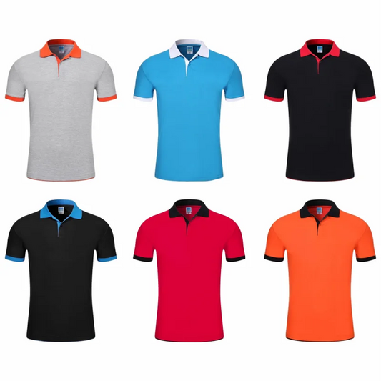 Polo à manches courtes à revers du S au 4XL