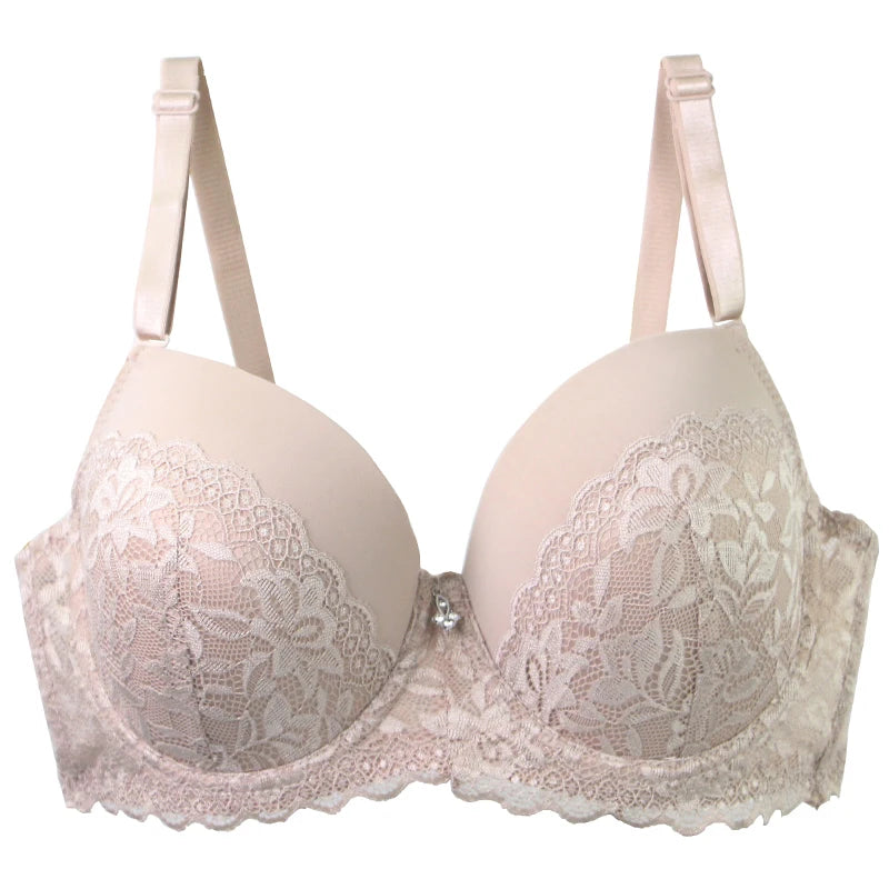 DaiNaFang soutien-gorge Push Up pour femmes respirant ascenseur dentelle garniture CDE tasse sous-vêtements noir rose kaki rouge grande taille Lingerie MAEJORKEN
