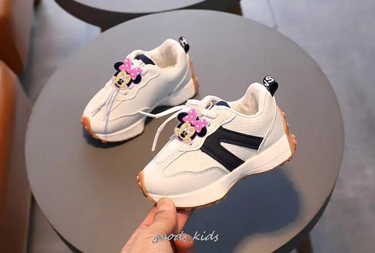 Mickey canard chaussures point enfants baskets confortable printemps automne pour les filles dessin animé enfants chaussures de course MAEJORKEN