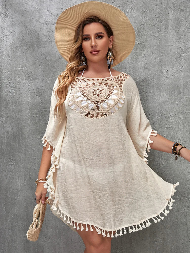 Robe de plage ample, grande taille, Sexy, Cover-Up pour les maillots de bain, ajouré, décontractée, pour les vacances, vêtements de plage MAEJORKEN