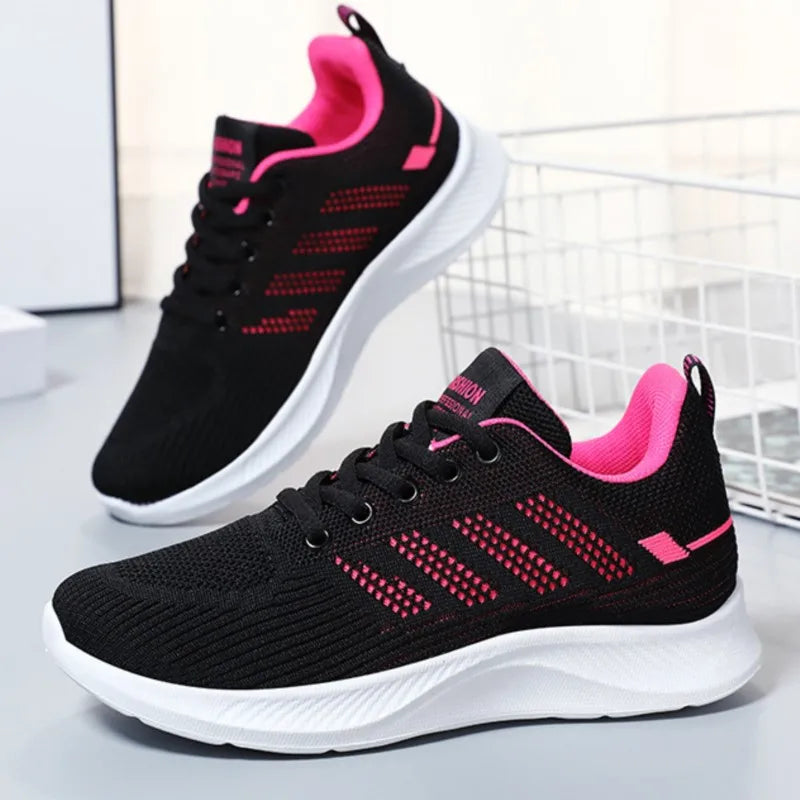 Litfun femmes chaussures de sport décontractées mode femme fond souple baskets respirant maille chaussures de course loisirs chaussures plates légères MAEJORKEN