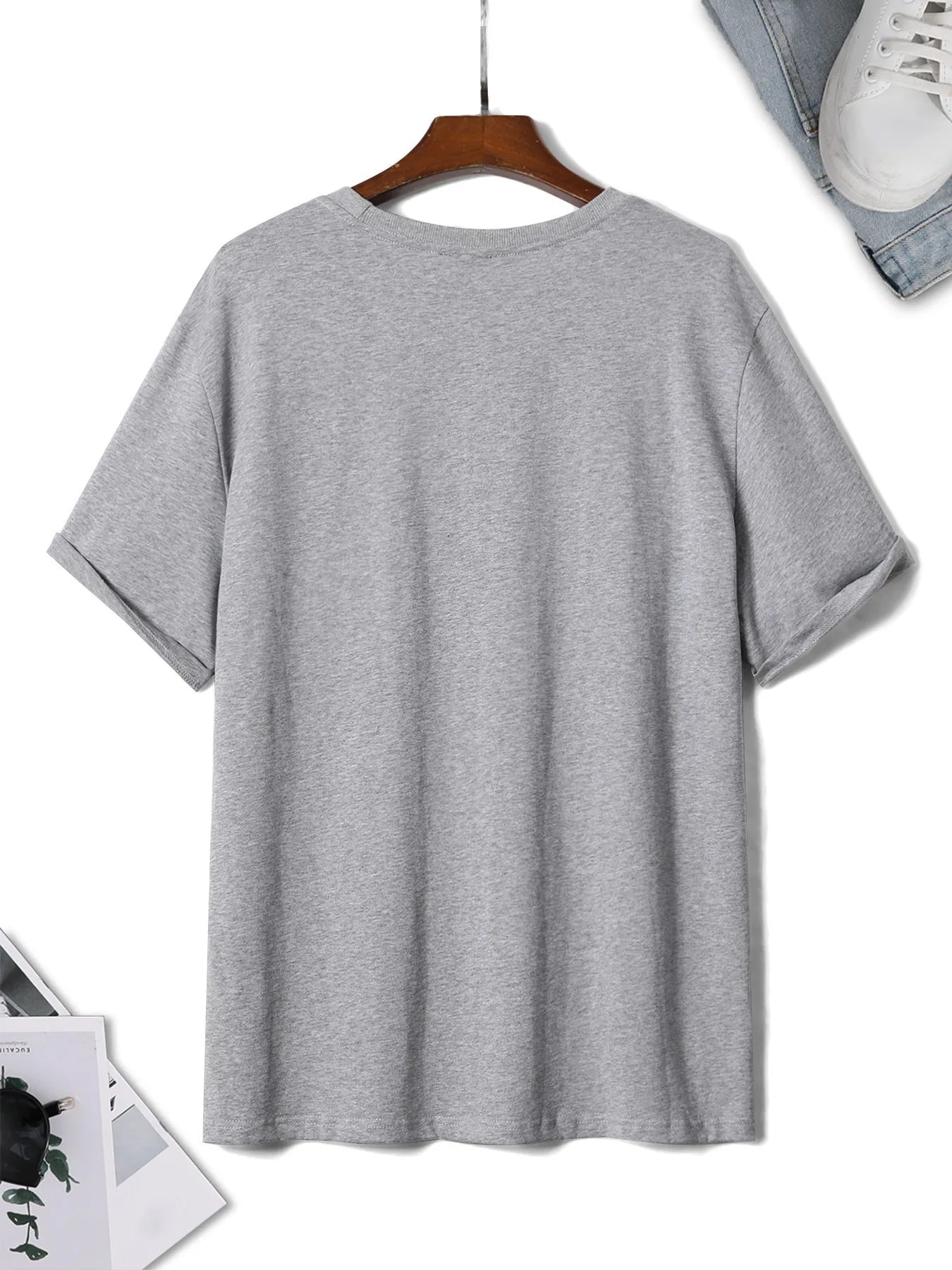 T-shirt pour homme - Matière en coton pur, style estival, imprimé avec un motif en forme de Z, T-shirt à manches courtes - Simple mais élégant MAEJORKEN