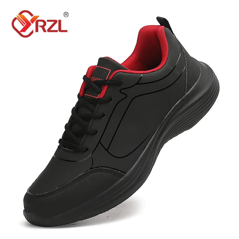 YRZL hommes chaussures de Sport en cuir chaussures de course en plein air baskets imperméables hommes légers hommes athlétique Sneaker Tenis Masculino MAEJORKEN