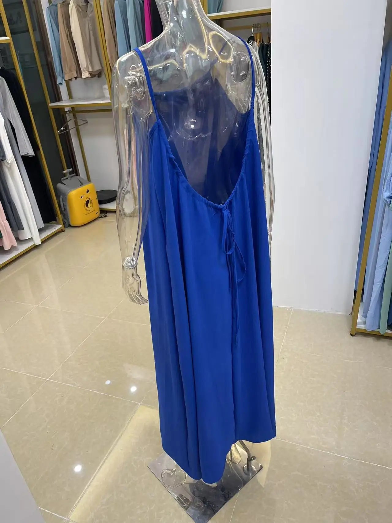 Nouvelle arrivée : Robe longue décontractée sans bretelles ni dos pour femme, confortable pour la maison et la nuit MAEJORKEN