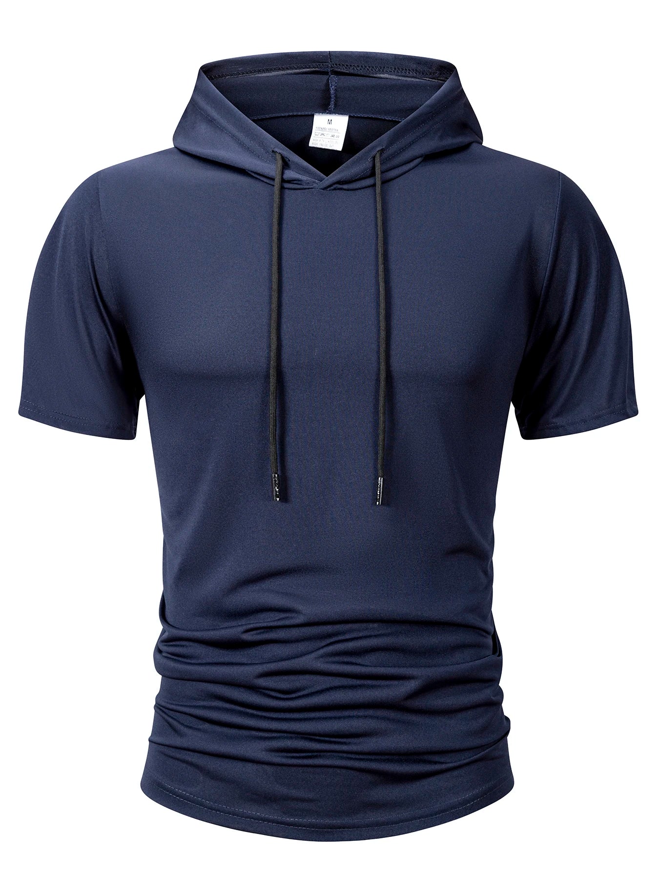 Sweat-shirt à capuche pour hommes, décontracté, manches courtes, ample, couleur unie, léger, Fitness, dessus respirants, été MAEJORKEN