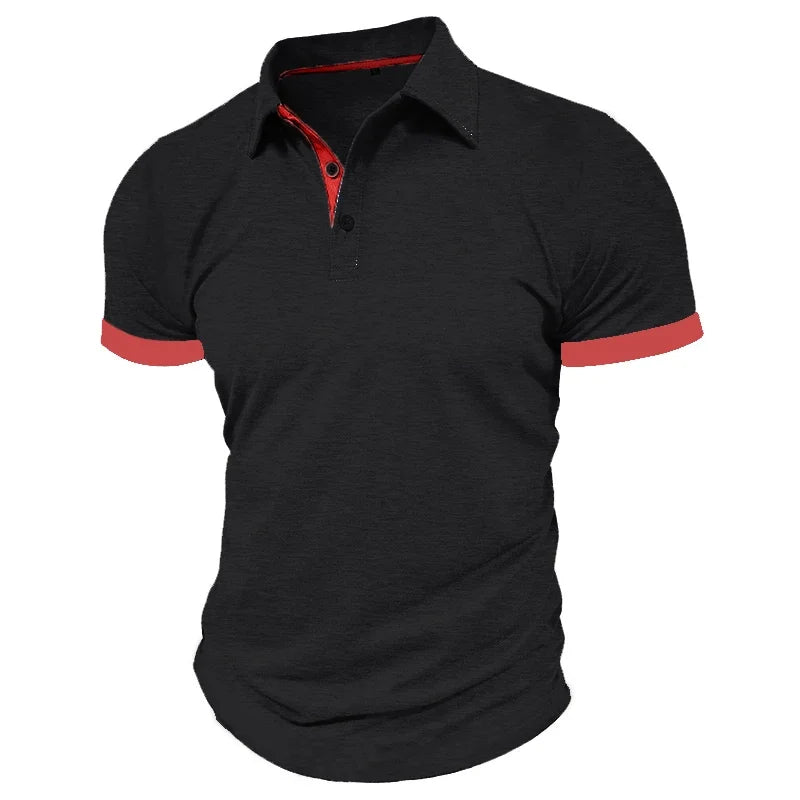 Polo d'été à manches courtes pour hommes, surdimensionné, couleur unie, t-shirts respirants, Streetwear, chemises d'activités sportives MAEJORKEN