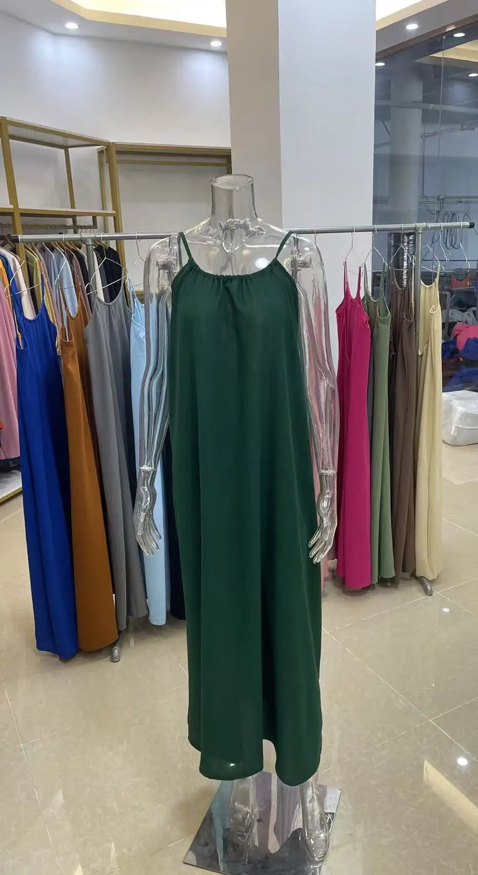 Nouvelle arrivée : Robe longue décontractée sans bretelles ni dos pour femme, confortable pour la maison et la nuit MAEJORKEN