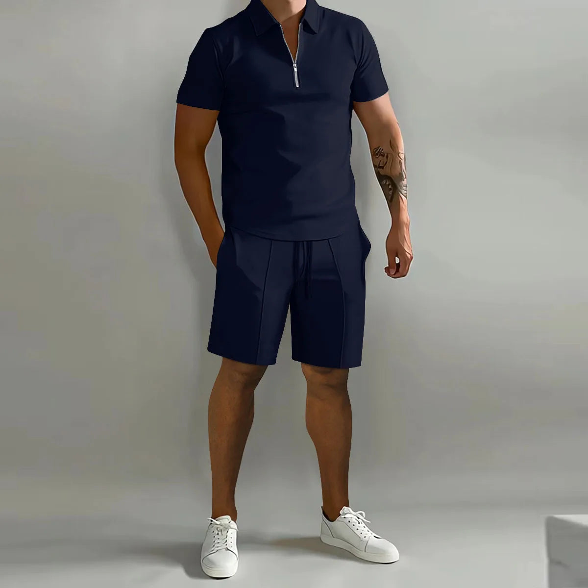 Ensemble pour hommes, Polo décontracté, ample, manches courtes, Short, ensemble de sport, nouvelle collection automne 2025 du S au 3XL MAEJORKEN