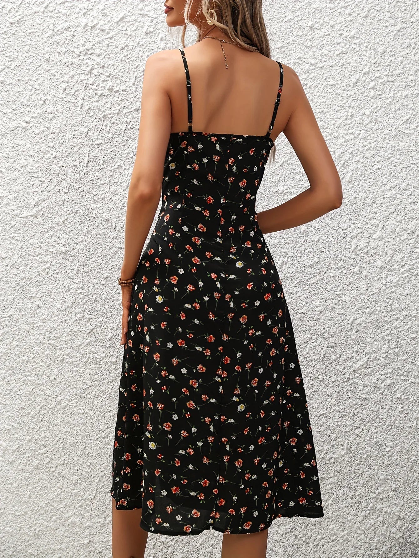 Robe d'été à bretelles Spaghetti imprimé à pois, sans manches du S au 2XL