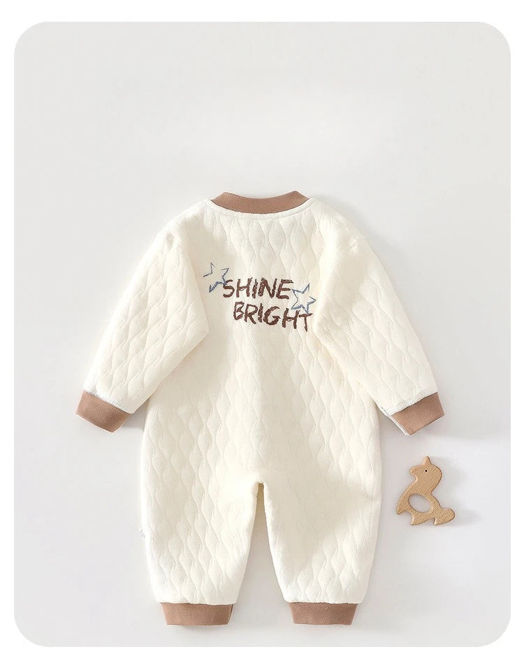 Combinaison d'automne pour bébé, veste en coton épais, vêtements chauds à trois couches pour nouveau-nés de 0 à 18 mois, vêtements rampants pour jeunes enfants MAEJORKEN
