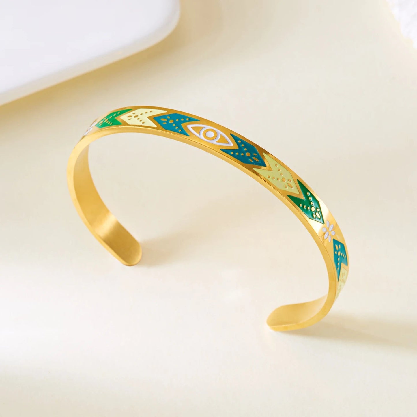 Bracelet ouvert en forme de cœur d'amour en acier inoxydable pour femmes, plaqué or, cristal Zircon, exquis, ouvert, bijoux imperméables MAEJORKEN