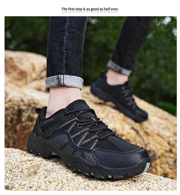 Chaussures de randonnée en maille pour hommes, souliers de voyage respirants, imperméables, pour plein air, chasse, pêche, montagne, équitation, sport MAEJORKEN