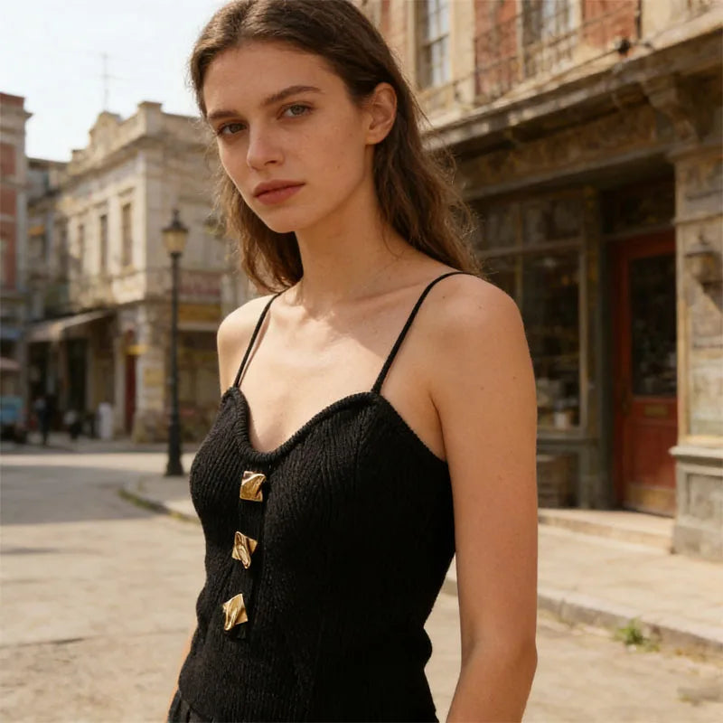 Camisole en tricot sergé pour femme, coupe ajustée, sans manches, crop top d'été, sans rembourrage, respirant, confortable, décontracté et chic MAEJORKEN