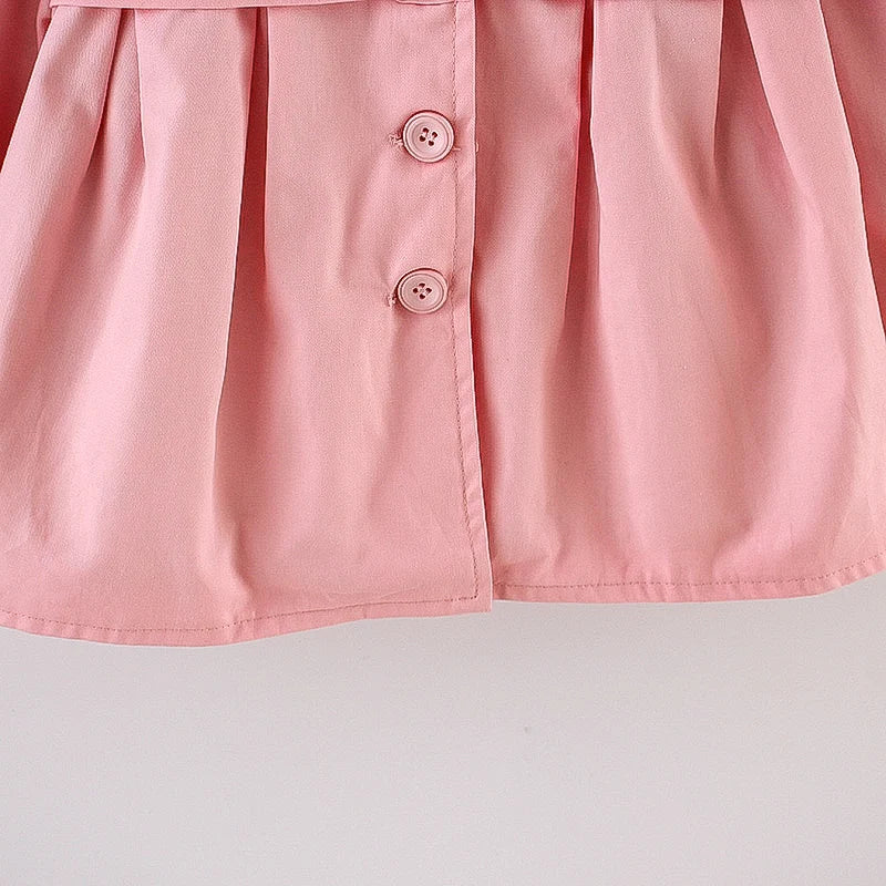 Veste d'automne pour bébé fille de 0 à 3 ans, coupe-vent en coton à manches longues, veste à capuche pour bébé fille MAEJORKEN