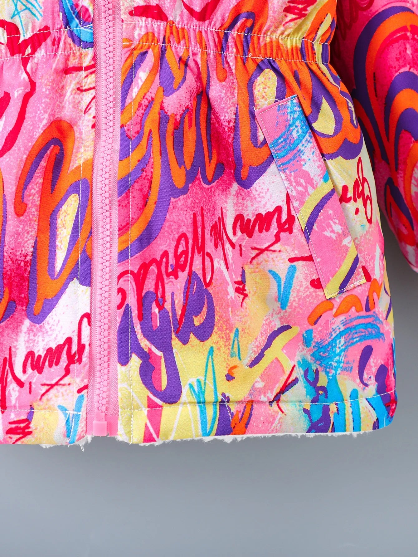 Cardigan Chaud Rembourré en Peluche pour Fille, Veste à Capuche avec Fermeture Éclair, Imprimé Numérique, à la Mode, Automne et Hiver MAEJORKEN