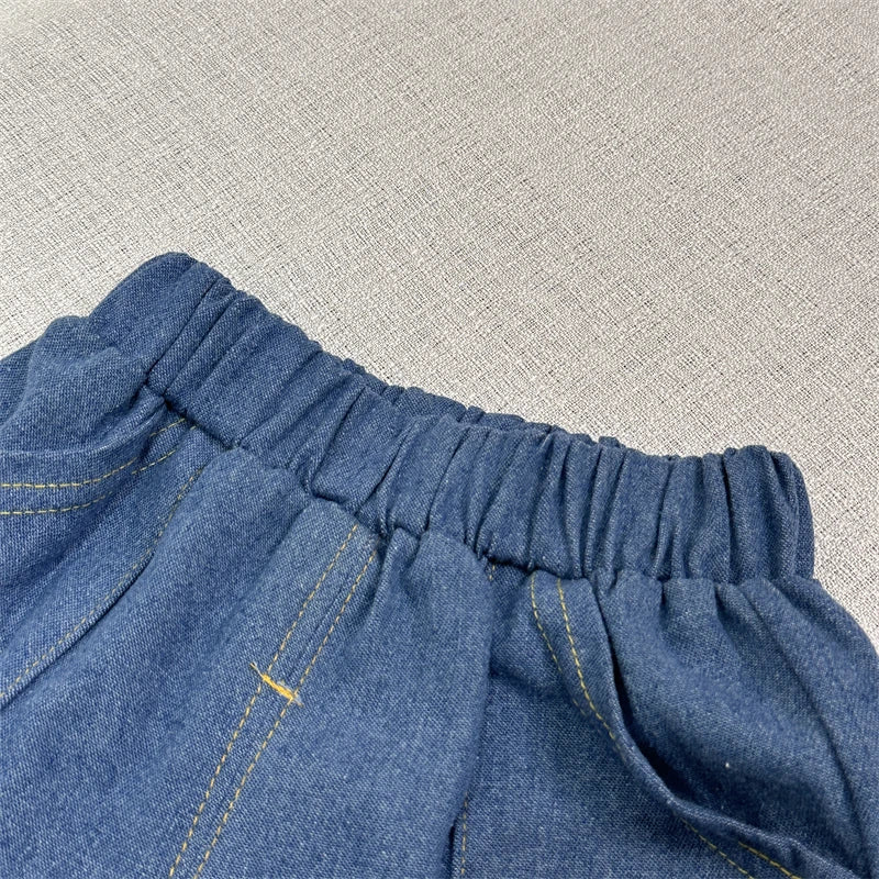 Ensemble de vêtements d'été pour bébé garçon de 0 à 5 ans, couleur unie, rayé, décontracté, manches courtes + beau short à la mode, deux p MAEJORKEN