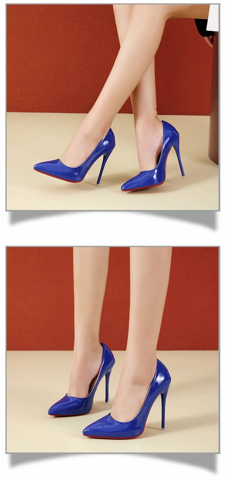 Chaussures à talons hauts cuir verni coloré