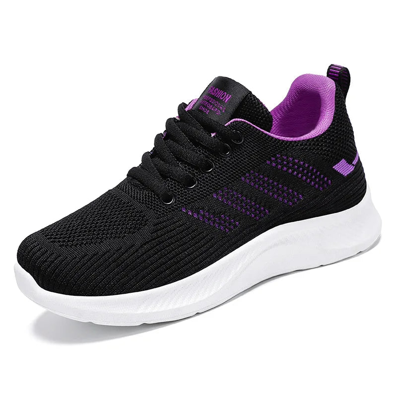 Litfun femmes chaussures de sport décontractées mode femme fond souple baskets respirant maille chaussures de course loisirs chaussures plates légères MAEJORKEN