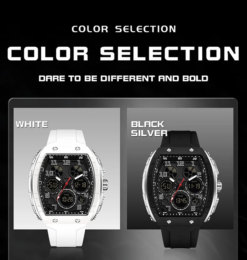 2025 marque hommes montre électronique montre numérique multifonctionnel réveil mode tendance Silicone étanche mâle mode horloge MAEJORKEN