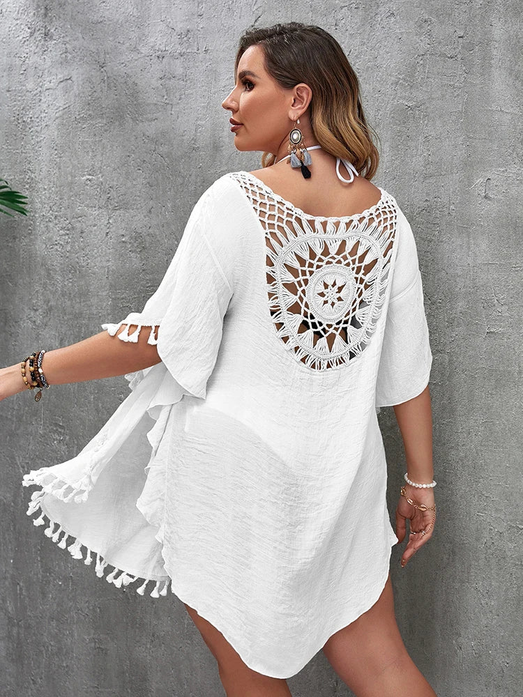 Robe de plage ample, grande taille, Sexy, Cover-Up pour les maillots de bain, ajouré, décontractée, pour les vacances, vêtements de plage MAEJORKEN
