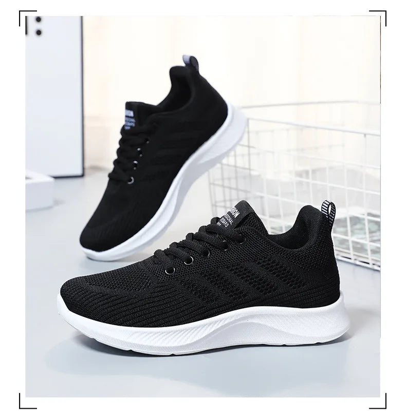 Litfun femmes chaussures de sport décontractées mode femme fond souple baskets respirant maille chaussures de course loisirs chaussures plates légères MAEJORKEN