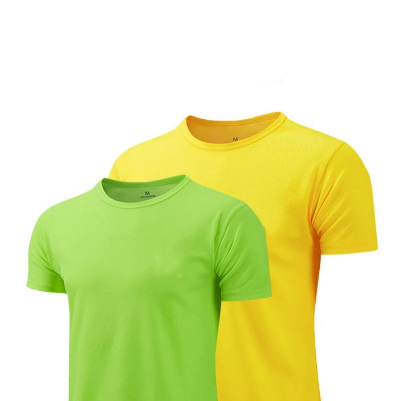T-shirt de sport à manches courtes à séchage rapide pour hommes et femmes, maillot de gym, chemise de fitness, t-shirt de course, vêtements de sport respirants pour adolescents MAEJORKEN