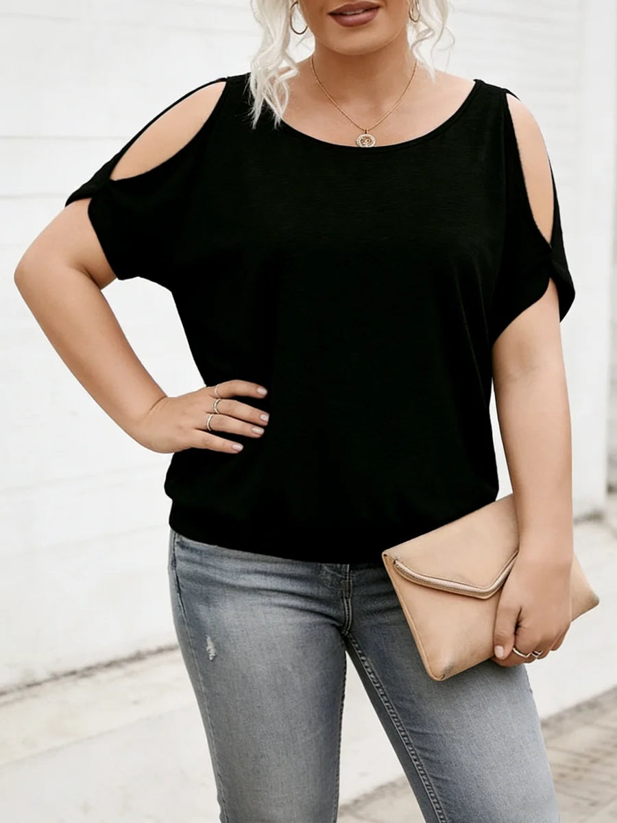 T-shirt pour femmes grandes tailles, col en V, manches courtes, imprimé floral, coupe ample, style bohème, printemps- été, décontracté, t-shirt de plage, t-shirt doux du L au 5XL MAEJORKEN