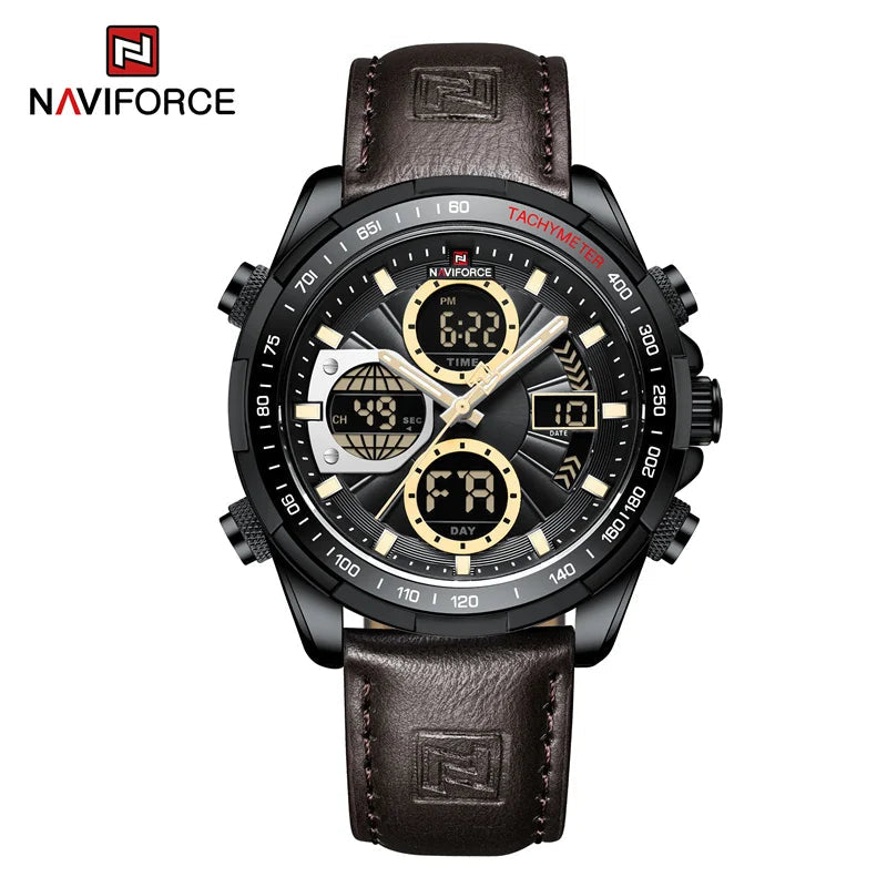 NAVIFORCE montre militaire pour hommes chronographe multifonction sport 3ATM étanche avec alarme affichage jour et Date horloge cadeaux masculins MAEJORKEN
