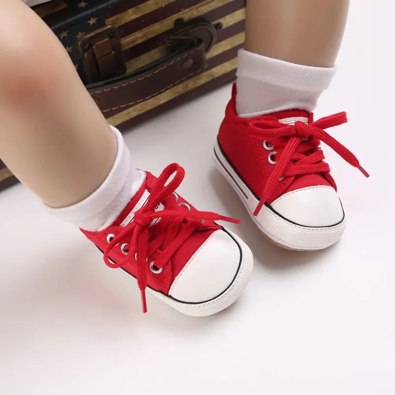 MRovior-Baskets en Toile pour Bébé Garçon et Fille de 0 à 18 Mois, Chaussures Confortables, Souples, Unisexes MAEJORKEN