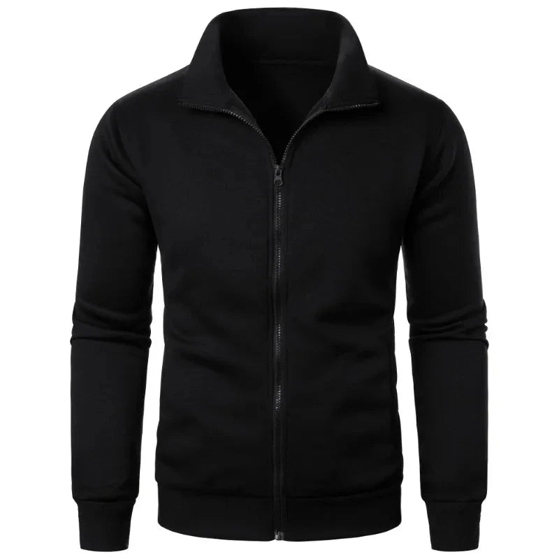 Veste d'automne à manches longues pour hommes, manteaux avec fermeture éclair, couleur unie, sweat-shirt chaud, veste de Baseball décontractée, Streetwear d'extérieur MAEJORKEN