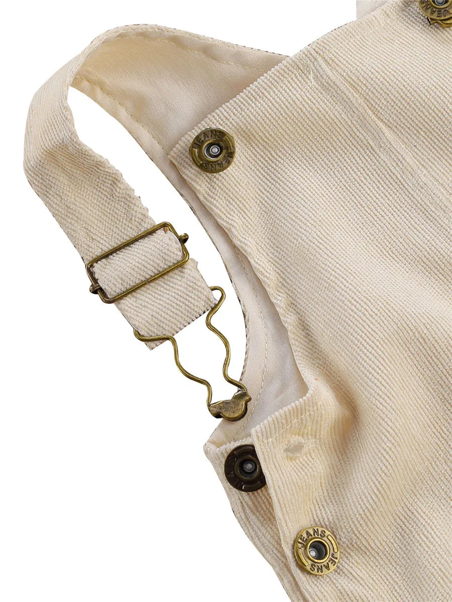 Combinaison pantalon à bretelles unisexe pour bébé de 0 à 24 mois, avec boutons, couleur unie, pour tout-petits garçons et filles MAEJORKEN