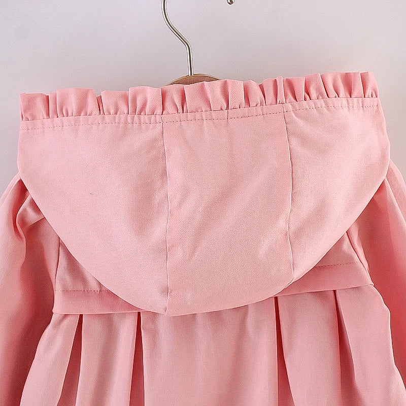 Veste d'automne pour bébé fille de 0 à 3 ans, coupe-vent en coton à manches longues, veste à capuche pour bébé fille MAEJORKEN