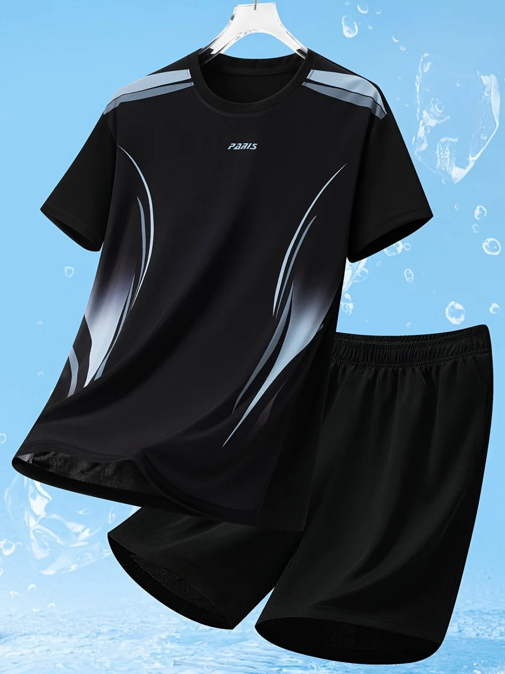 Vêtements pour enfants, ensemble décontracté à imprimé football, col rond, manches courtes et short, ensemble sportif d'été pour garçons, basketball, football MAEJORKEN
