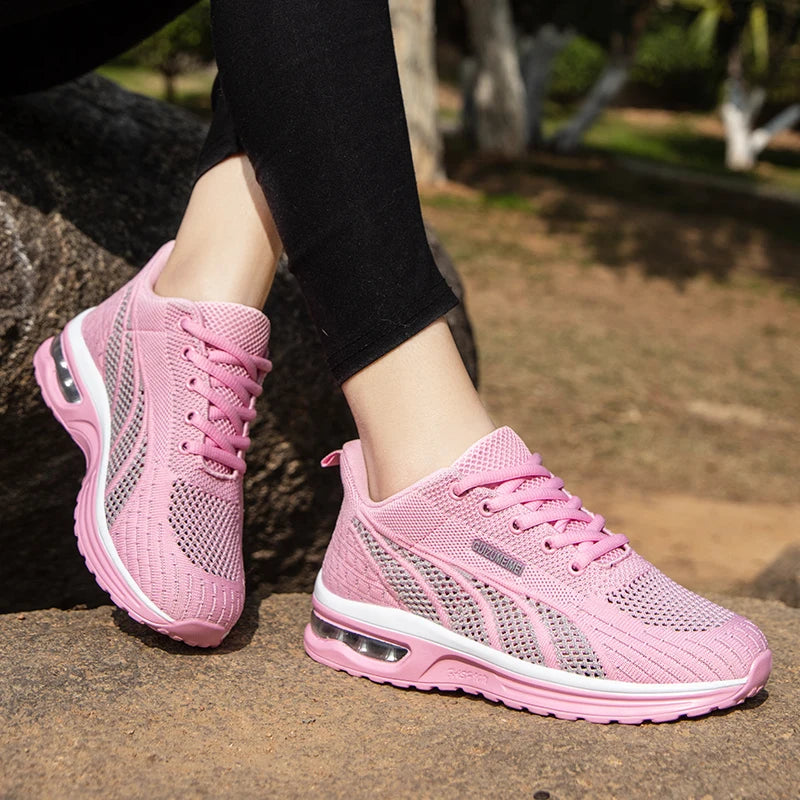 Chaussures de course en maille respirante pour femmes