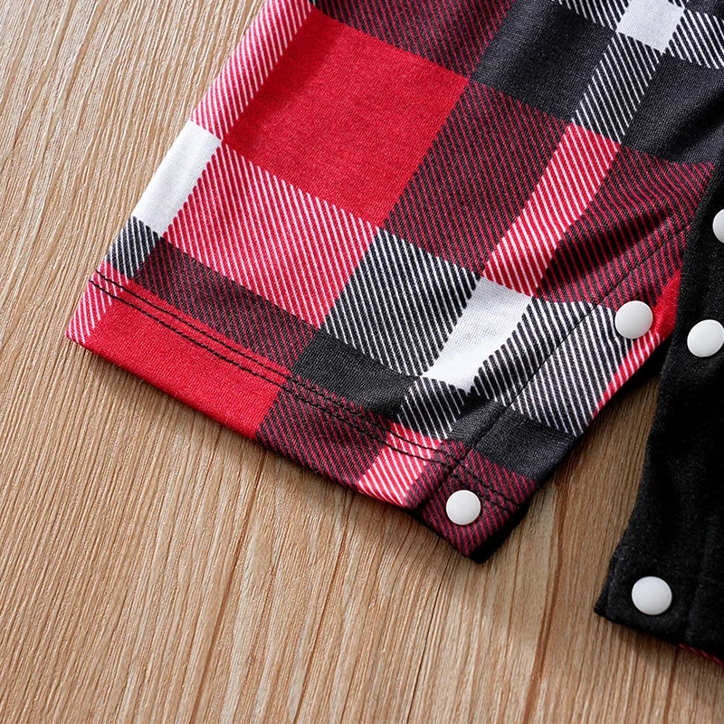 Polo à carreaux en Patchwork pour nouveau-né, vêtements confortables et doux pour garçons et filles, combinaison d'été à manches courtes pour bébé MAEJORKEN