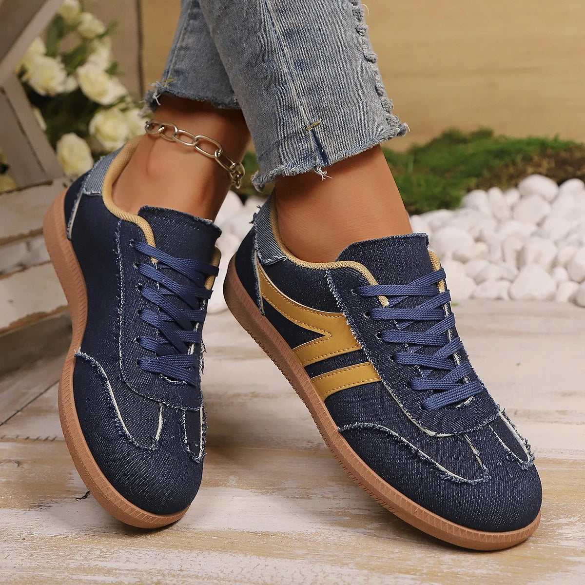 Femmes chaussures De créateur confortable Ballet baskets automne appartements anti-dérapant semelle souple décontracté quotidien marche baskets Zapatos De Mujer MAEJORKEN