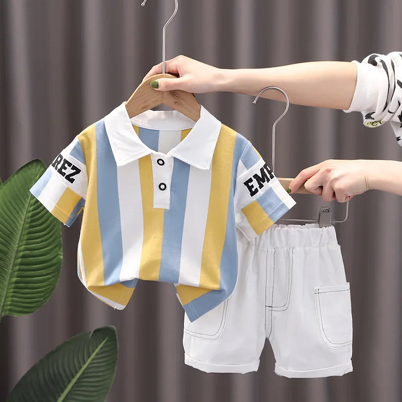 Vêtements pour enfants mère enfants vêtements ensembles pour enfants garçons T-shirt Shorts été coton à manches courtes mode Suit2PCS MAEJORKEN