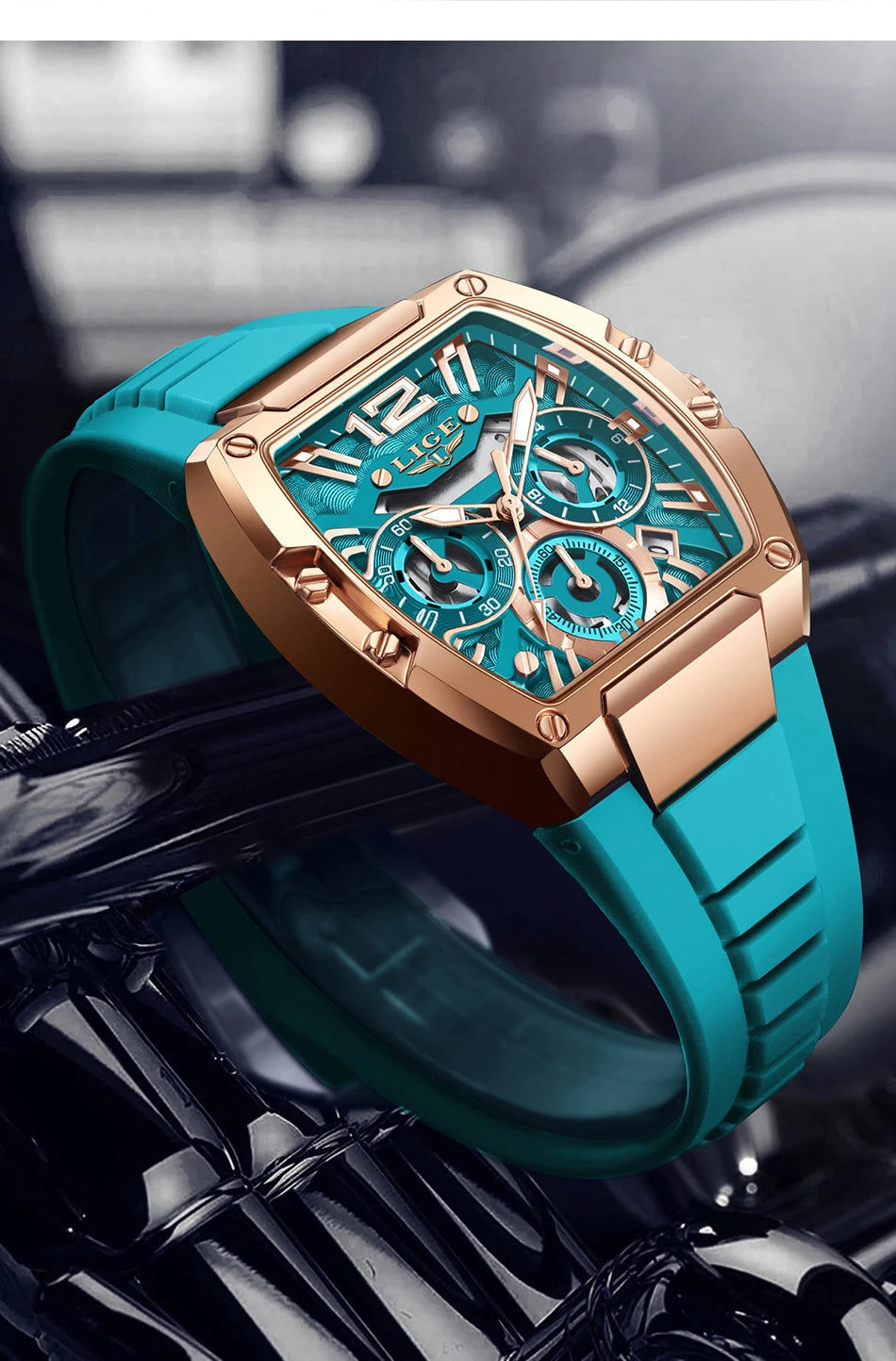 LIGE hommes montre haut tendance marque de luxe Silicone montre militaire hommes sport décontracté étanche Date Quartz montres pour hommes MAEJORKEN