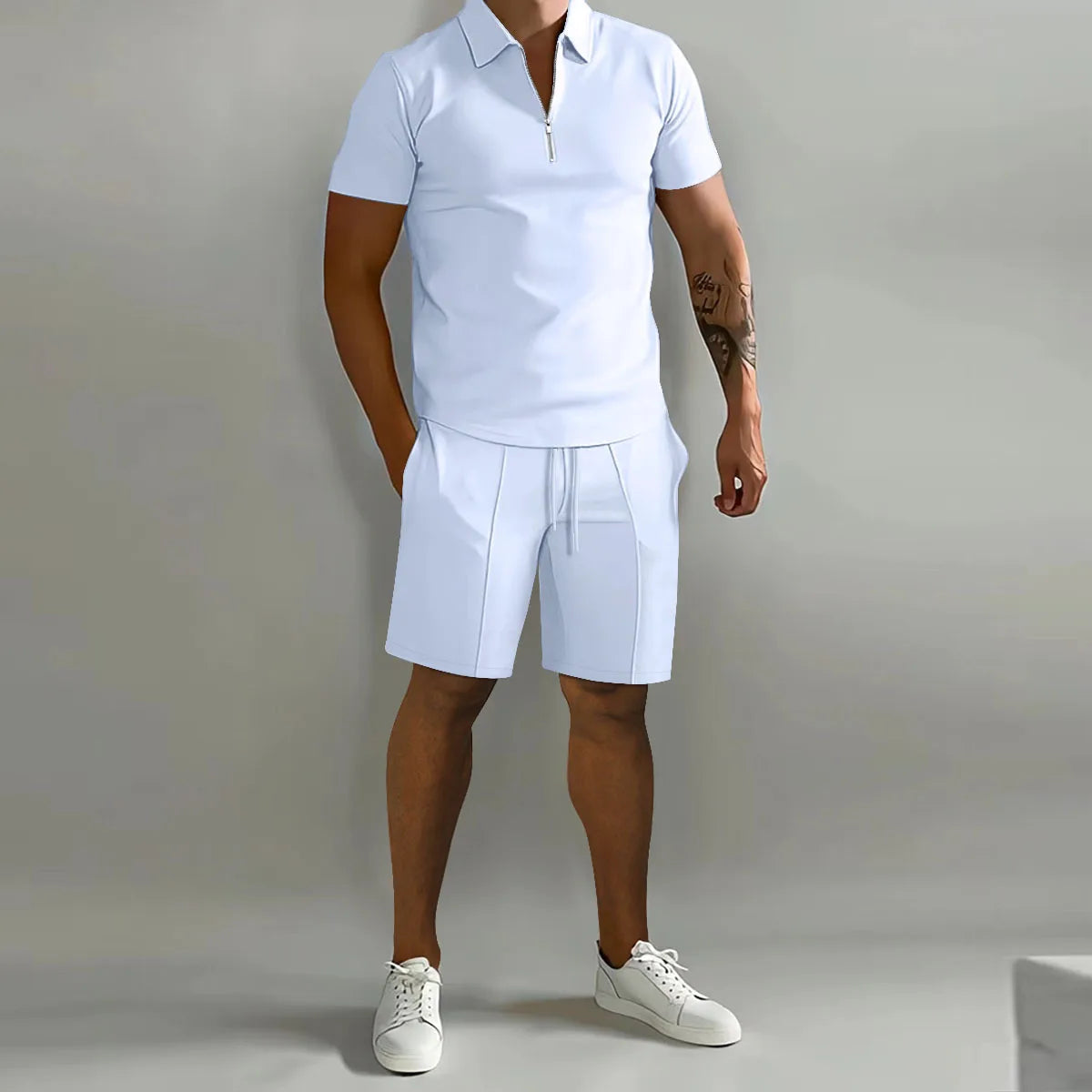 Ensemble pour hommes, Polo décontracté, ample, manches courtes, Short, ensemble de sport, nouvelle collection automne 2025 du S au 3XL MAEJORKEN
