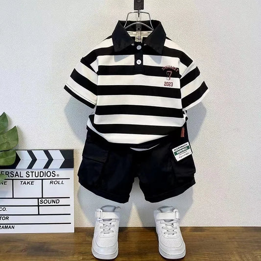 Ensemble polo manches courtes et short garçon du 2 ans au 9 ans