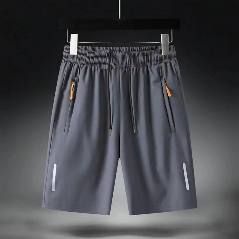 Pantalon court d'été en soie glacée pour hommes, grande taille, Cool, mode masculine, fin, ample, séchage rapide, pantalon de survêtement, Sport décontracté, extensible MAEJORKEN