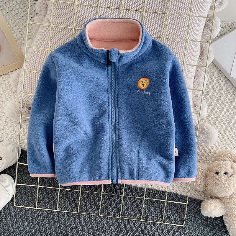 Nouveaux enfants garçons filles polaire cardigan veste hiver enfants chaud à capuche bébé manteaux casual enfant en bas âge vêtements d'extérieur MAEJORKEN