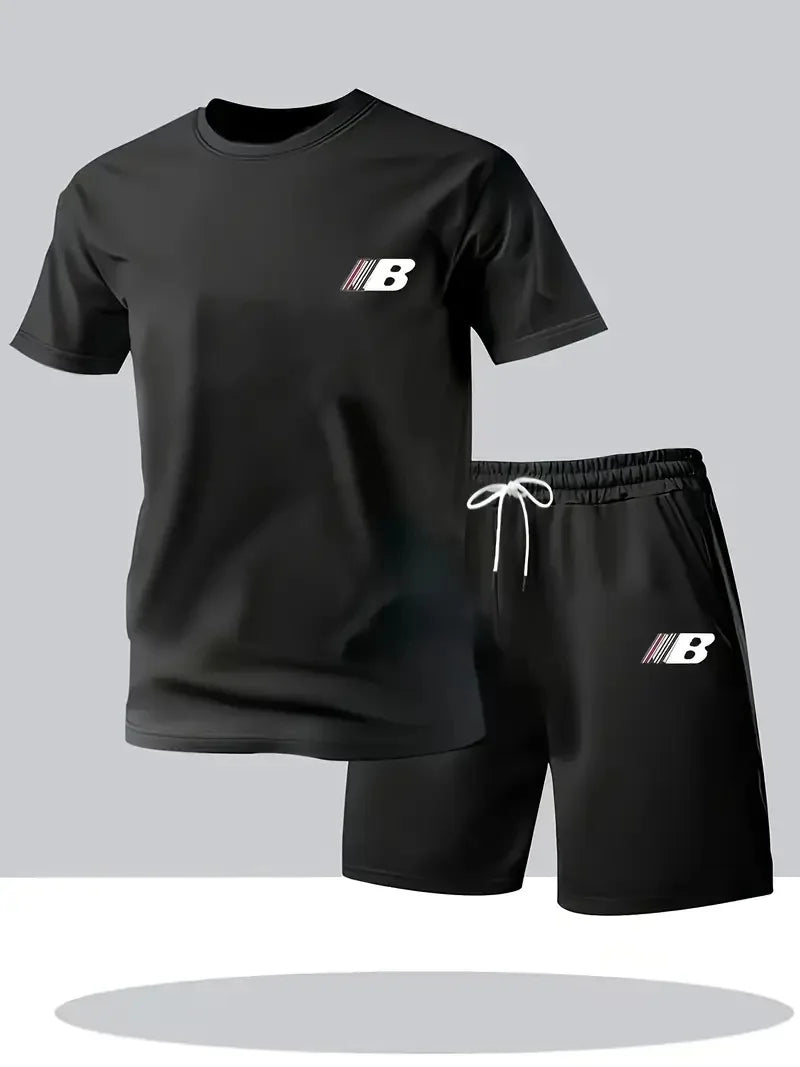 Short d'été imprimé à manches courtes pour hommes, ensemble de sport décontracté, costume de mode d'extérieur, urbain et de rue MAEJORKEN