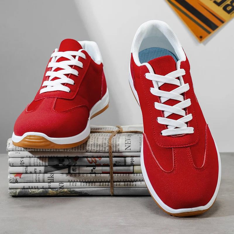 Chaussures pour hommes, chaussures tendance printemps-automne, nouveaux modèles transfrontaliers, baskets blanches, noires, rouges, semelle souple, respirantes, chaussures basses polyvalentes pour hommes, chaussures décontr MAEJORKEN